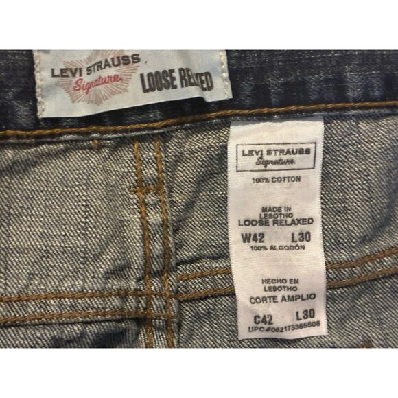 Levi Signature mens jeans W42 L30 relaxed loose - Picture 6 of 6